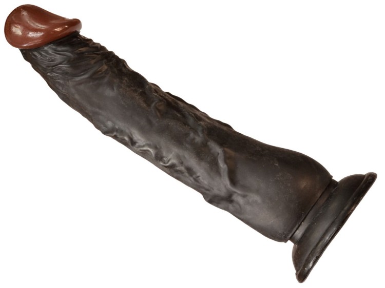 Duży czarny penis z przyssawką 20,3 cm