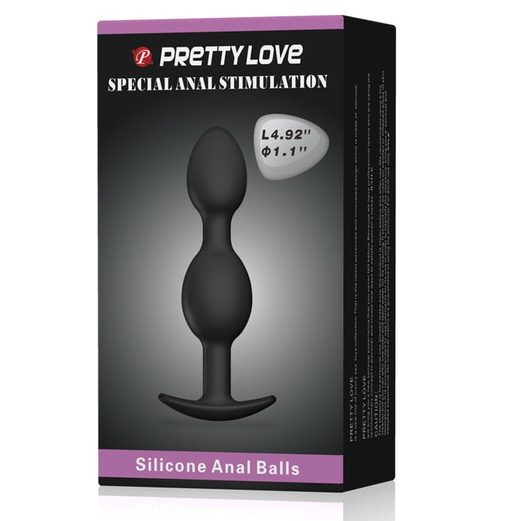 Prettylove Korek analny z dwoma kulkami-7