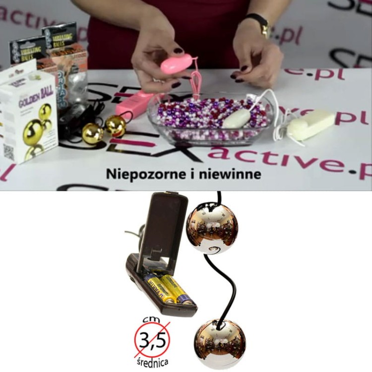 Wibrujące kulki dopochwowe Stymulator na baterie-1