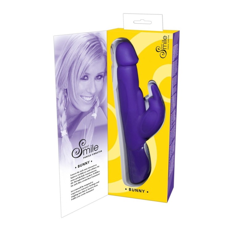 Sweet Smile  Lila Wibrator królik z  rotacją-5