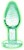 Glow in the dark glass anal plug