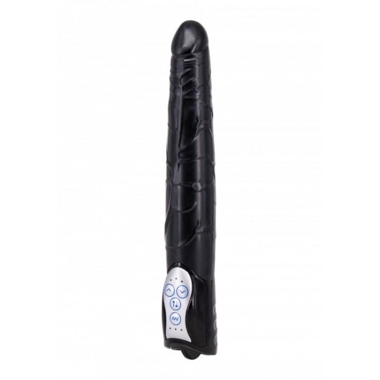 Long John Czarny wibrator z posuwem