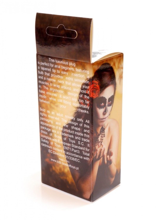 Korek analny metalowy Czerwony kryształ-7