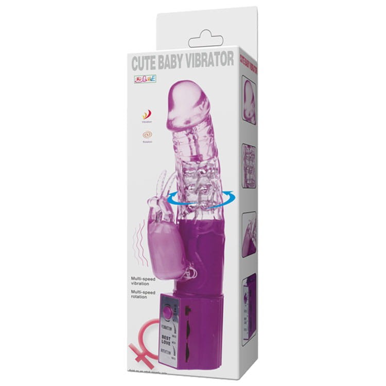 Rotacyjny Wibrator Króliczek Żelowy Cute Baby-4