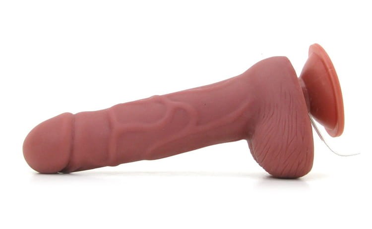 Mulat duży realistyczny wibrator z przyssawką-2