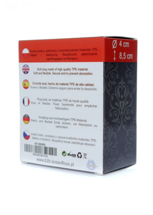 Plug analny 4 cm z poprzeczką T-2