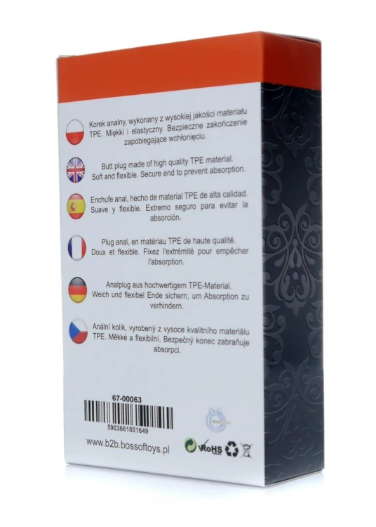 Mały plug analny z poprzeczką T-2