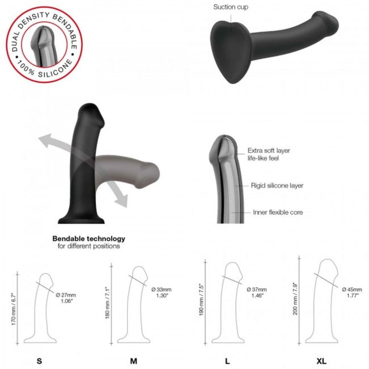 Dildo rozmiar M  Przyjemny dla ciała silikon-1