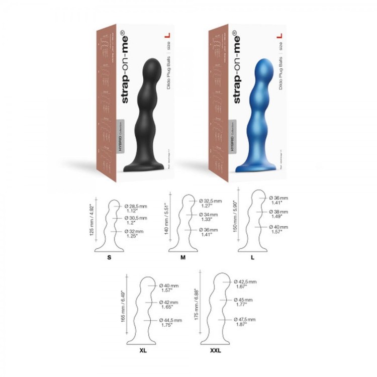 Prążkowane dildo analne S-4