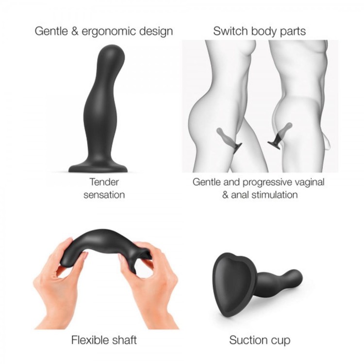 Dildo analne silikon z efektem "ciało w ciało" XXL-4