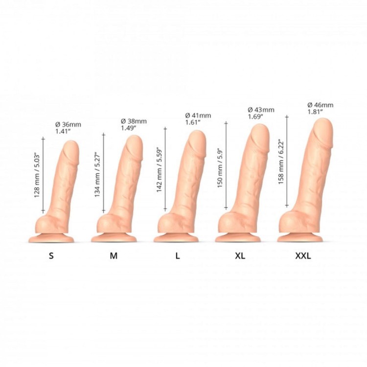 Silikonowe dildo z ruchomą skórą 15 cm-2