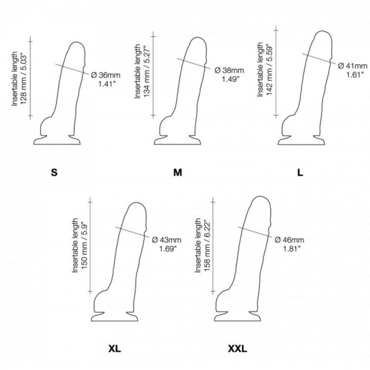 Silikonowe dildo z ruchomą skórą Czarny 12,8 cm-6