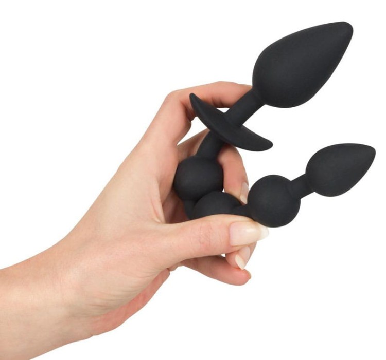 Koraliki i korek analny  2 w 1 100% silikon-3