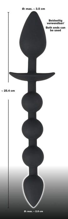 Koraliki i korek analny  2 w 1 100% silikon-4