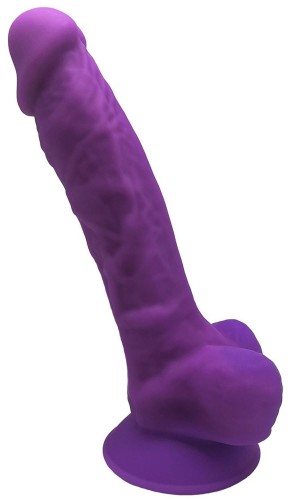 Bezpieczny silikon Penis 24 cm Fioletowy