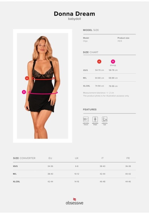 Donna Dream babydoll   XS/S