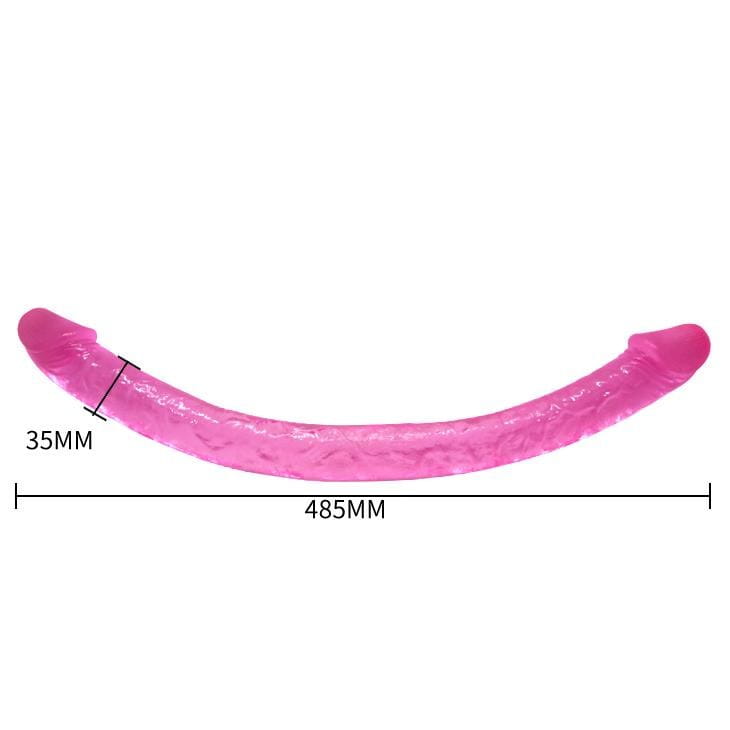 Dildo dla par Podwójny żelowy penis 48,5/3,5 cm-4