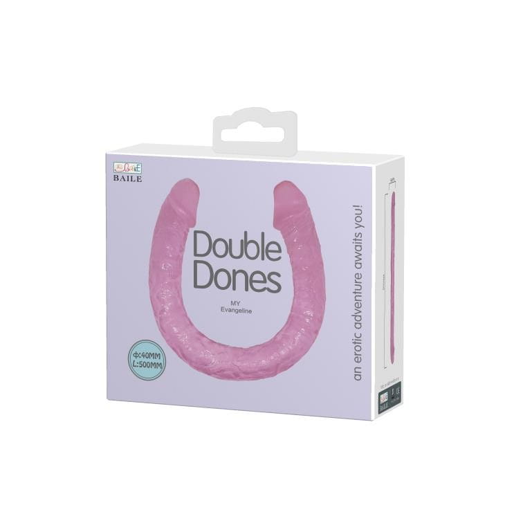 Dildo dla par Podwójny żelowy penis 48,5/3,5 cm-5