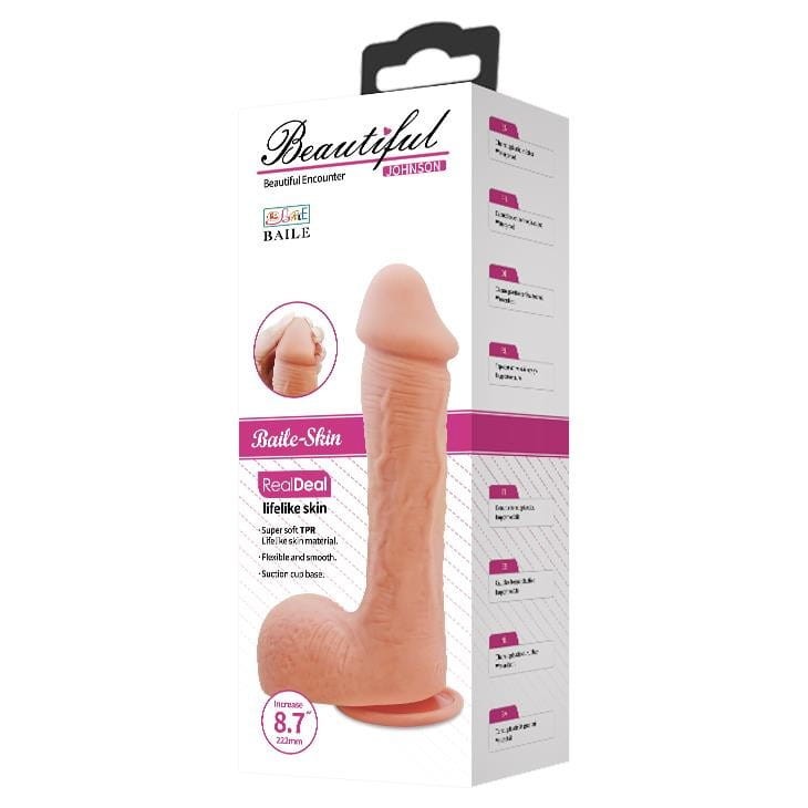 Penis z jadrami Mocna przyssawka 22 cm-9