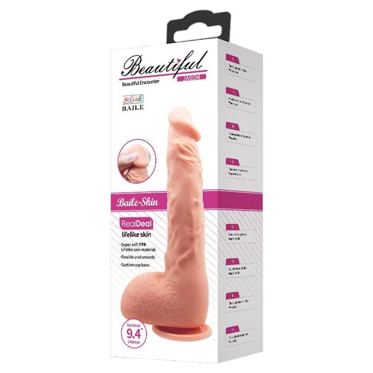 Penis z jadrami Mocna przyssawka 24 cm-9