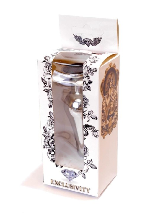 Metalowy wąski korek analny Czarny-8