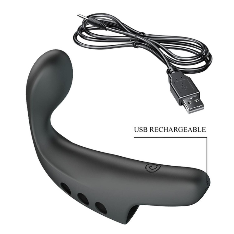 Wibrator na palec Wbudowana bateria 10 funkcji-2