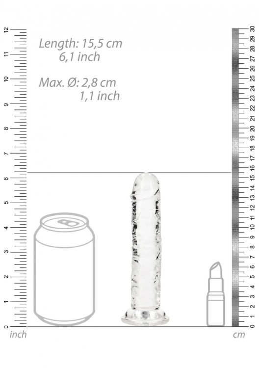 Krystaliczne śliskie dildo żelowe Penis 15 na 3,5 cm-3