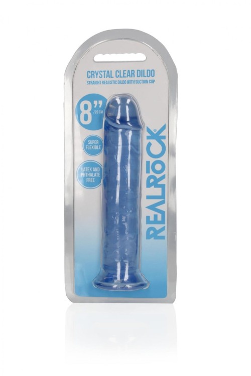 Żelowe miękkie dildo Penis 20/4 cm Niebieski-4
