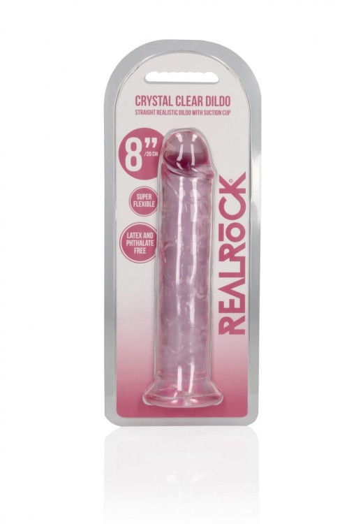 Żelowe miękkie i śliskie dildo Penis 20/4 cm Pink-4