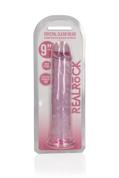 Żelowe miękkie i śliskie dildo Penis 25/4 cm Pink-4