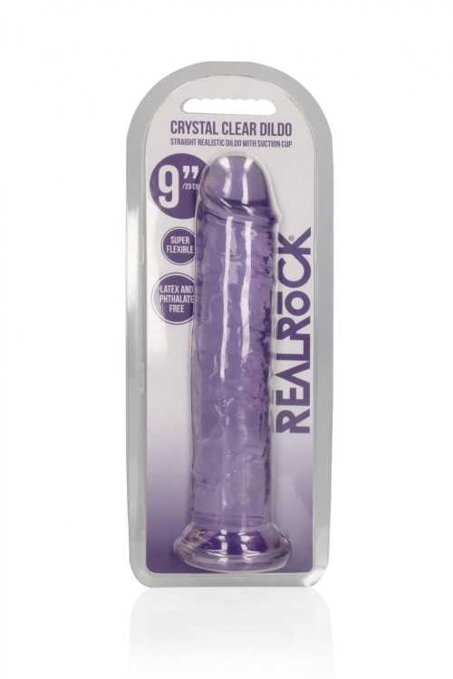 Żelowe miękkie i śliskie dildo Penis 25/4 cm Fiolet-4