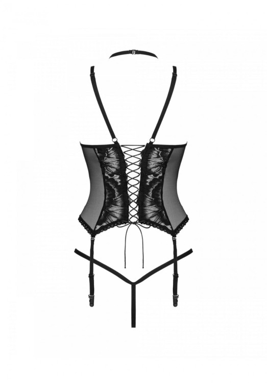 Bielizna-Alessya gorset czarny  XS/S