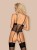 Bielizna-Sharlotte gorset i stringi czarny  S/M