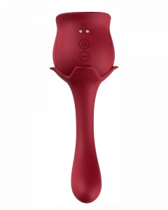 Róża Ssący i wibrujący stymulator dla kobiet-2