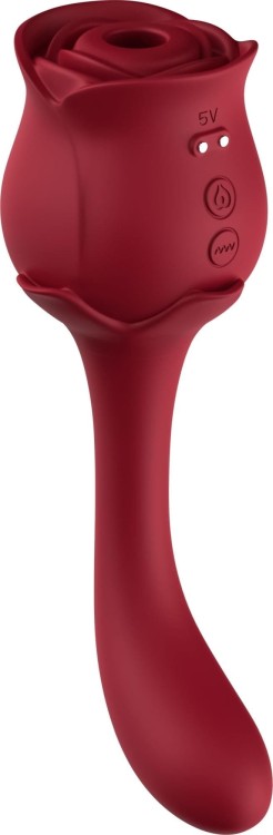 Róża Ssący i wibrujący stymulator dla kobiet-3