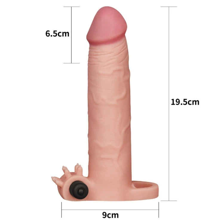 Nr.5 Wibrująca przedłużka na penisa +7,5 cm-1