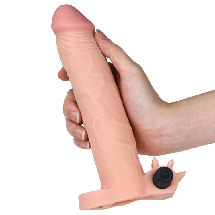 Nr.5 Wibrująca przedłużka na penisa +7,5 cm-4