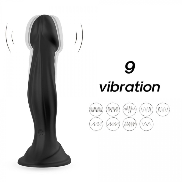 Optimus Black Wibrator analny-3