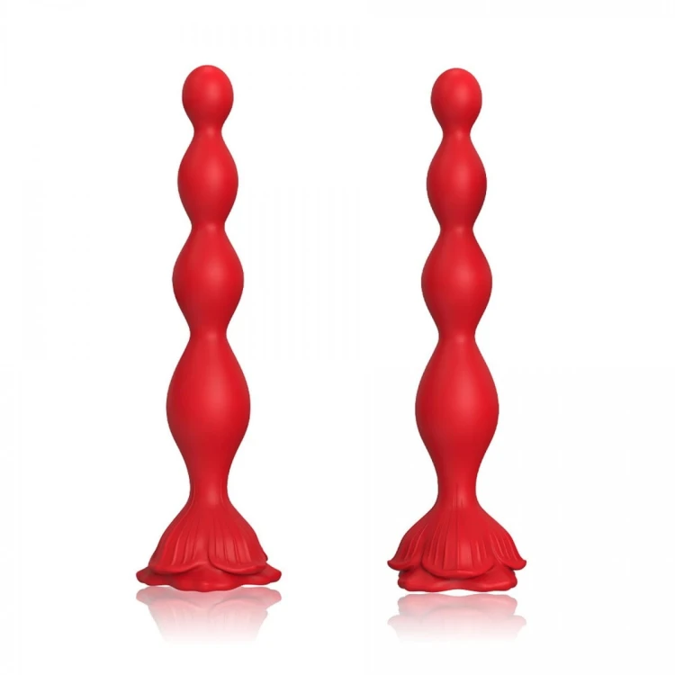 Rosestick Red Wibrujące kulki analne-6