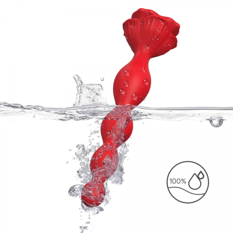 Rosestick Red Wibrujące kulki analne-9