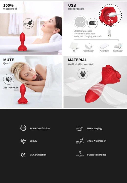 Mały wibrator analny Rosenberg Red-9