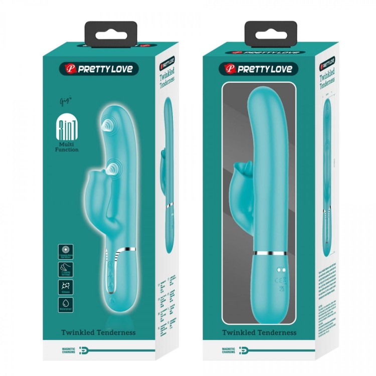 Gigi Light Blue Wibrator z funkcją lizania i pulsacji-11