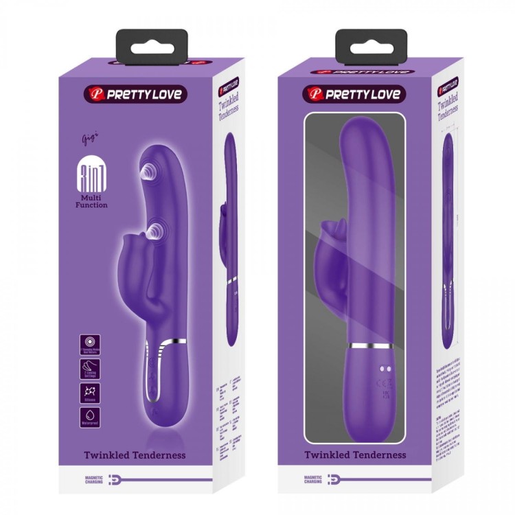 Gigi Dark Purple Wibrator z funkcją lizania i pulsacji-11