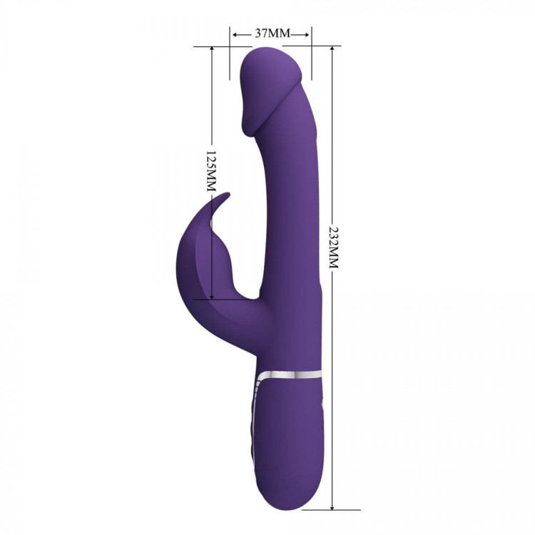 Wibrator Prettylove Kampas Dark Purple z językiem-4