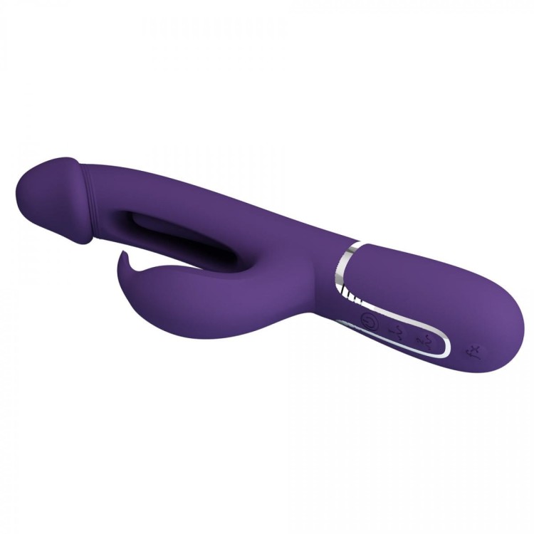 Wibrator Prettylove Kampas Dark Purple z językiem-6