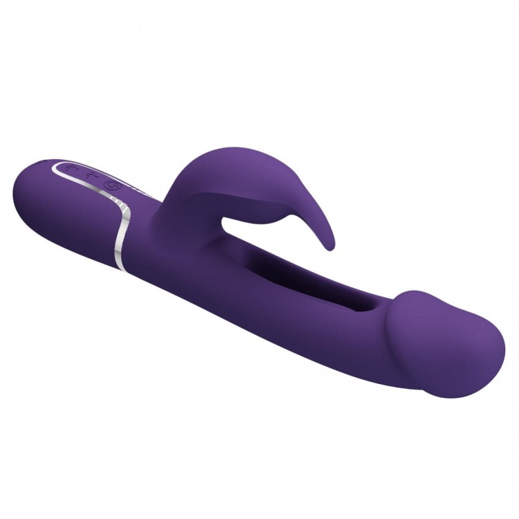 Wibrator Prettylove Kampas Dark Purple z językiem-8