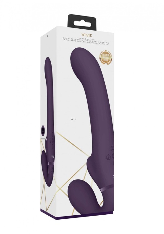 Strap-on bez uprzęży Silikon Trzy silniki-1