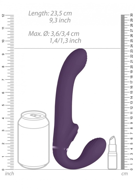 Strap-on bez uprzęży Silikon Trzy silniki-6