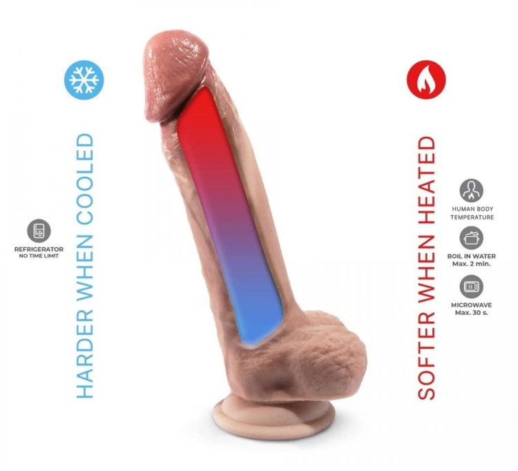Duży sztuczny penis Jak prawdziwy 22,9 cm-4