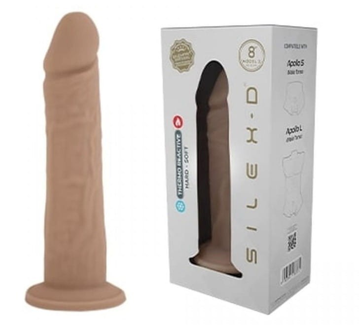 Penis 20,3 cm Miękki na zewnątrz Twardy w środku